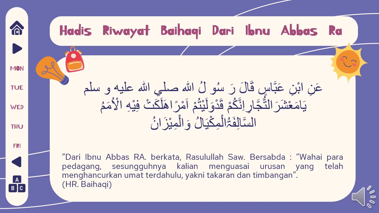 Hidup Berkah Dan Jujur Dalam Muamalah HR Baihaqi I Materi Al-quran ...