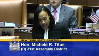 Assemblywoman Titus Speaks in Favor of Enacting Paid Family Leave in New York