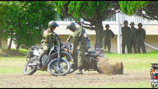 【4K】オートバイ部隊によるドリル展示。玖珠駐屯地開設記念行事。A ride by the Self-Defense Forces motorcycle unit.