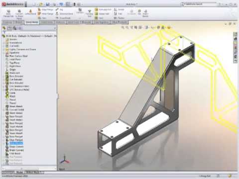 Solidworks Multibody Sheet Metal Parts Sac Parçalar - YouTube