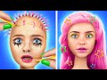 Extreme Barbie Doll Makeover With Gadgets From Tik Tok/ From Nerd to Beauty!