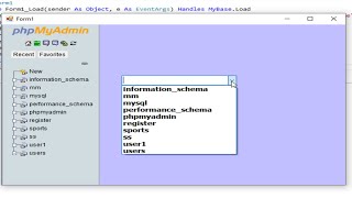 Visual Basic.net: Fill Combobox With The Database Names mysql In VB.Net