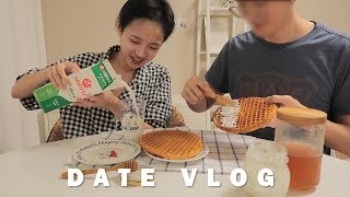 (eng)couple VLOGㆍ1 Hour date vlog with making Waffle🥞, Shopping & travel to Jeonju