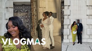 VLOGMAS DAY THREE| My faves are NOW MARRIED, CIVIL wedding guests, intimate UK wedding