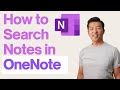 How to search for notes in OneNote