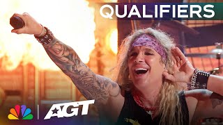 Steel Panther ROCKS the stage with "Death to All But Metal" | Qualifiers | AGT 2023