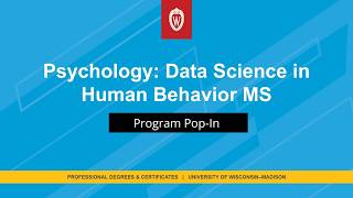 Psychology Data Science in Human Behavior MS Program Pop-In
