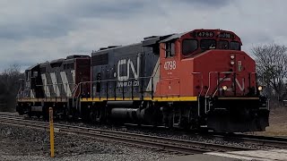 CN 580 Light Power - 4798 \u0026 4130 In Lynden Ontario