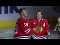 blackhawks honour patrick kane s 1000th nhl game in front of fans