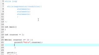 13 While Loop in C Programming Language Video Tutorials for beginners