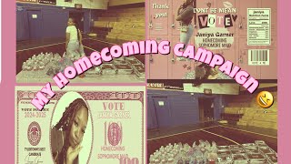 my homecoming campaign….. I WONN!!!!