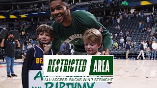 All-Access: Bucks Thanksgiving Road Trip | 7 Straight Wins | Giannis Gives Out Shoes