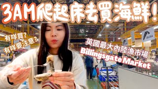 [倫敦日常] 凌晨三點出發去買海鮮！英國最大內陸漁市場Billingsgate Market🦞 有什麼海產買？出發前要注意什麼？