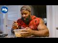 Cheat Meals with Pro Bodybuilders | Cheesy Shrimp Pasta | Jairus Propst