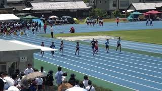 2019.05.26 大牟田小中学生記録会 小学生男子100ｍ決勝1組