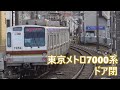 【まもなく引退 フリー素材】東京メトロ7000系　ドア開閉音