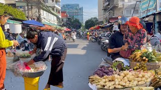 Cambodia food vlog - Countryside & City street food -Morning Kab Ko market food tour