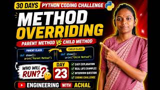 Method Overriding in Python with Real Life Examples 🚀 | Day 23 Python Challenge