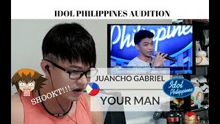 [REACTION] SHOOKT si AKO! JUANCHO GABRIEL - YOUR MAN | Idol Philippines Audition | #JANGReacts