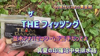 【THEフィッツング】　真夏の印旛沼中央排水路　90年代バス釣り黄金期    並木アナハゼはワームが苦手だってよ