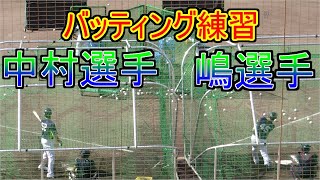 中村選手、嶋選手【バッティング練習】ヤクルトスワローズ　浦添キャンプ