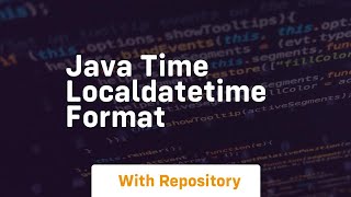 java time localdatetime format