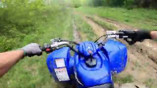 Honda 400EX vs Yamaha Blaster In The Trails!