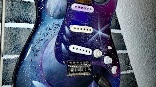 Fender stratocaster #sk8ordie974 galaxy Spraypainting