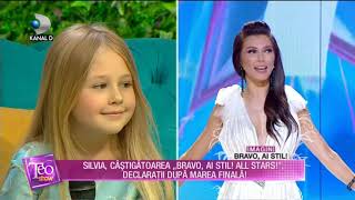 Teo Show (19.06.2018) -  Silvia, impreuna cu fiica sa Evolette, declaratii dupa marea finala!