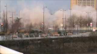 Demolition of Newport Capitol Car Park (12/01/14) - [OFFICIAL short video by Zenith Security]