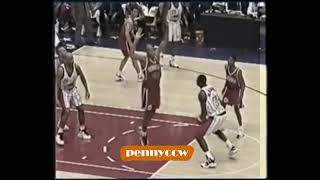 Allen Iverson Blocks  "The Dream" Hakeem Olajuwon 96/97 NBA 76ers vs Rockets *Very Rare