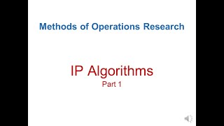 MEIE3271 Methods of OR 05 IP Algorithms 001