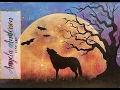 Moon Rising Landscape Night Sky With Wolf Tree Beginner Acrylic Painting Tutorial Live Moon Rising Landscape Night Sky With Wolf Tree Beginner Acrylic Painting Tutorial Live