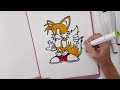 sonic fans coloring tails sonic the hedgehog sonic asmrrelaxing