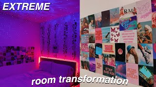 EXTREME ROOM MAKEOVER + TRANSFORMATION *aesthetic vsco/pinterest inspired bedroom