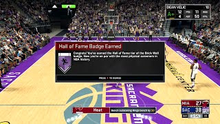 HOW TO GET BRICK WALL (GOLD & HALL OF FAME) IN NBA2K17 (BADGE TUTORIAL)