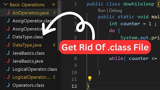 How to Remove ".class" File in Vscode , while programming in Java.