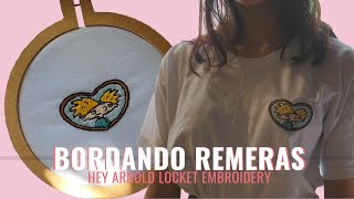 BORDANDO REMERAS  |  Hey Arnold! locket embroidery  |  Señorita Fortuna♡