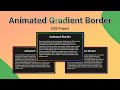 ✨ 2024 Animated Gradient Border Magic: HTML & CSS Tutorial for MZCode01 Coders 🎨#css #webdevelopment