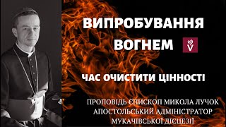 Випробування вогнем.  Час очищення цінностей. Проповідь  єпископ Микола Петро Лучок