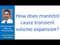 how does mannitol cause transient volume expansion