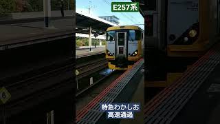 e257系千葉みなと駅　高速通過