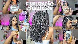 FINALIZAÇÃO ATUALIZADA 👩🏽‍🦱| TRANSIÇÃO CAPILAR | DEFINIÇÃO, MACIEZ E BRILHO | #finalização #cabelo