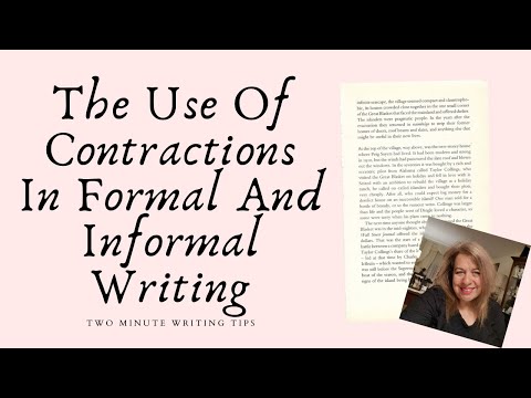 What are contractions in formal writing?