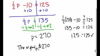 Algebra: 2-3 Solving Multi-Step Equations