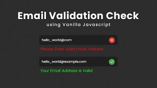 How To Check Email Validation with Javascript _ Javascript Form Validation 2021