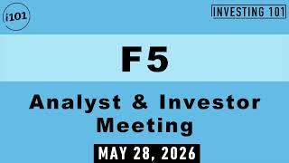 F5 Investor Meeting 2026 |App Security and Hybrid Cloud Software Shift Targets Multi-Year ARR Growth