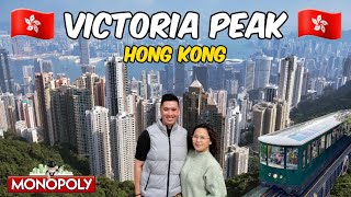 VICTORIA PEAK HONG KONG | PEAK TRAM + SKY TERRACE + MONOPOLY DREAMS 4K | HONG KONG VLOG 2023