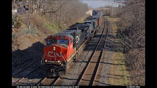 RAILREEL FINKLE ST BRIDGE CN 385 VIA 72 Woodstock Ontario Nov 27 2017