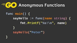 Anonymous functions - Go programming language tutorial (21)